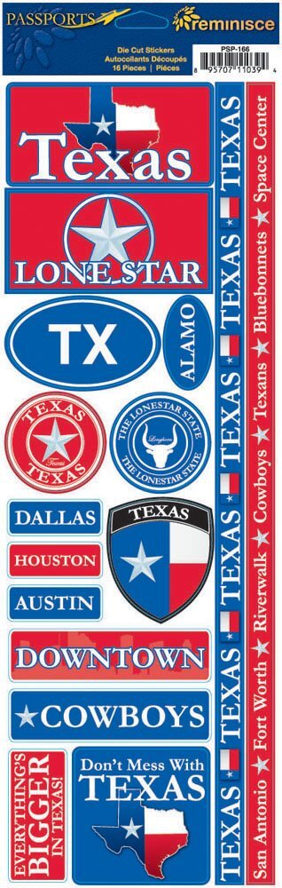 Reminisce Passports Combo Sticker, Texas