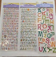 Huge Lot 46 Pack Alphabet Letters Numbers Symbols Fonts Styles Stickers Crafts J