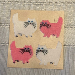 Vintage Rare Fuzzy Stickers from Sandylion and Hambly