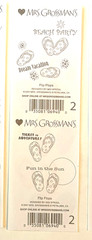 LOT Of 6 STRIPS MRS GROSSMAN’S Stickers BEACH BALL & FLIP FLOPS 2007 Ocean Fun