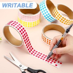 1000Pcs 1/4″ Colored Dot Stickers Adhesive Coding Label Fluorescent Orange
