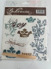 My Minds Eye Bohemia Bluebird «Boy» BHR105 Rub On Brave Strong Boy Scrapbooking