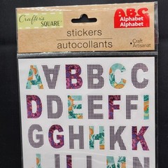 Crafters Square ABC Alphabet Stickers Craft New Floral Plaid