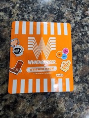 Whataburger Sticker Pack 4 of 5 Collectible 2026 Kids Meal Toy 8 Stickers Sealed