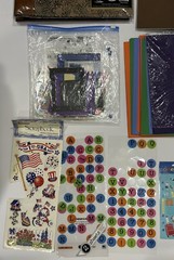 Scrapbook Album Card Stock Protectors Stickers Lot Crafting Lot