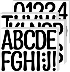 534 PCS 42 Sheets Letter Stickers Large Alphabet Number Sticker 4 Inch Poster
