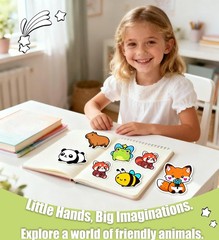 200PCS Animal Stickers for Kids,Cute Sticker for Water Bottle Guitars Laptop,…