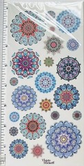 Violette Winter Blues Medallion Mandela Stickers Scrapbook Craft Planner Supply