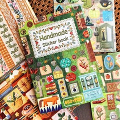 Bomichi Japanese Embroidered Sticker Book, Animal and Plant Theme 680+ Pcs C…