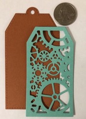 GEAR TAG Die-Cuts(4pc)Steampunk •Cogs•Metal•Sprocket•Earthtone •Machine•Antique