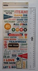 Sports Teams Words & Phrases Scrapbooking Stickers by Recollections