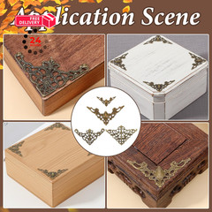 96 Pcs Metal Book Corner Protector, Decorative Photo Corners for bronze