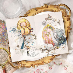 Holographic Transparent Glitter Stickers,40 Pieces Window Frame Scrapbook Junk J