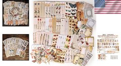200 Vintage Scrapbook Supplies for Journals, Planners, and Collage Art