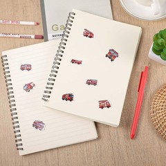 500 Pcs Fire Truck Stickers Roll Waterproof Fireman Firefighter Party Favor Gift
