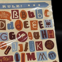 Daisy Hill Cats Rule Alphabet Scrapbooking Stickers 146 Pieces 904781 Vtg New
