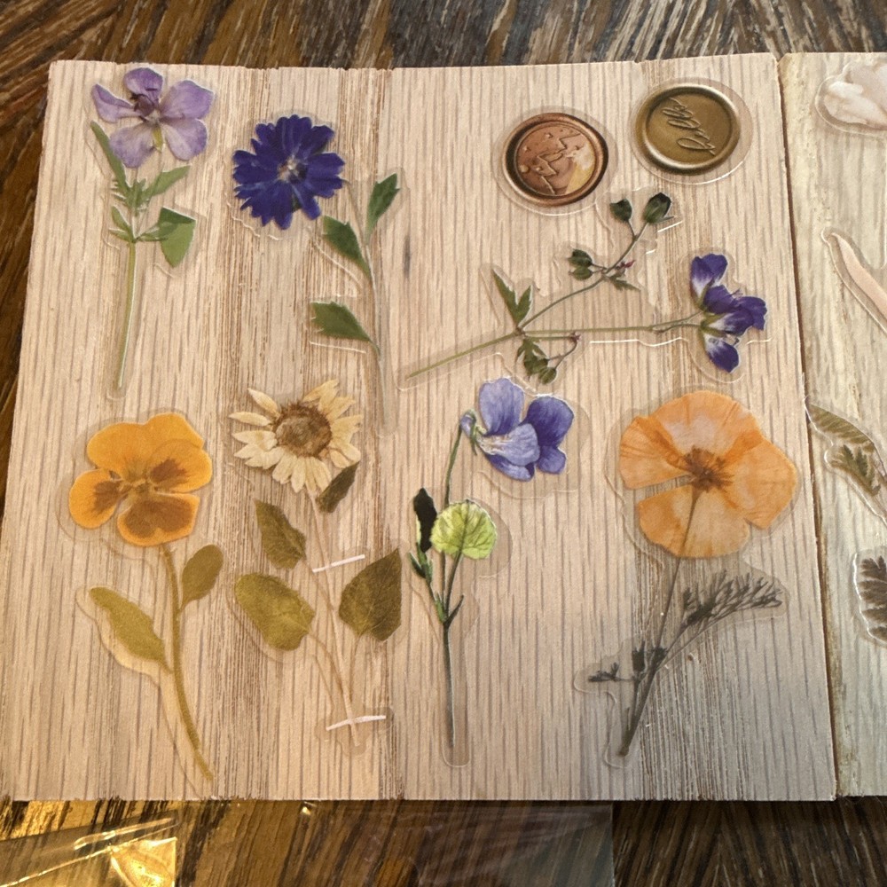 Dried Flowers Sticker Pack, Multicolor Flowers & Plants/Variety of Colors