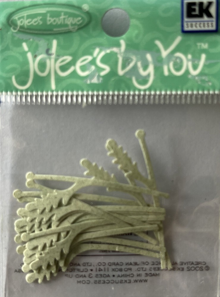 LIGHT GREEN DAISY STEM Die-cut Embellishment(15pc)Jolee’s •Flowers•Garden•Leaf