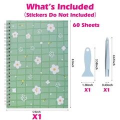 Reusable Sticker Book – 60 Sheets, Collecting Album, Organizer, Blank Book fo…