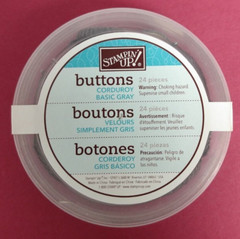 Stampin’ Up! Corduroy Basic Gray Buttons 24 buttons NEW!!!