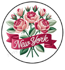NEW YORK STATE FLOWER ENVELOPE SEALS LABELS STICKERS PARTY FAVORS