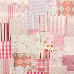 49Pcs Vintage Ephemera Pack Scrapbook Paper + Fabric + Buttons DIY Journal Album