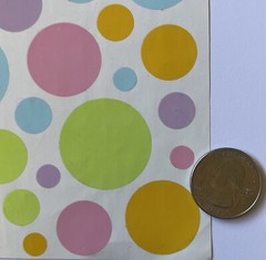 POLKA-DOT Sticker Sheet(29pcs) Pastel•Confetti•Rainbow•Card Making•Scrapbooking•