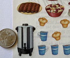 KITCHEN FOOD Stickers(19pc) Creative Memories•Cake •Coffee•Salad•Card Making•