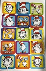 Dr. Seuss 245 Sticker Book 1 Foil Sheet – 4 Sheets Total – NEW