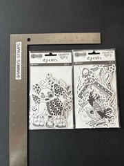 Dylusions Dy-cuts LOT of 2 Pks Scrapbook Collage Dogs Quirky Ephemera Dyary