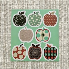 16 Cute Patterned Apple Stickers 1.8” Boho Apple Waterproof Vinyl Decals