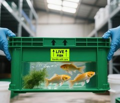 Remarkable Live Fish Stickers Shipping Labels, 2 X 3 Inch Fluorescent Green Plea