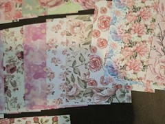 100 PC Scrapbooking JJ Books Of Watercolor Material Paper Pack Pink 5 1/2 X 33/4
