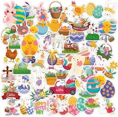 Easter Stickers | 120 PCS Egg Bunny Stickers for Kids -Easter Egg Stuffers – Vin