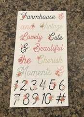 Echo Park FARMHOUSE MARKET Sticker Book 16 Pages Icons Letters Words Phrases