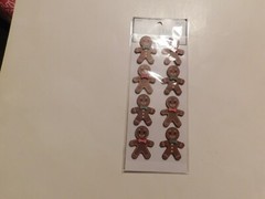 Christmas paper crafts Gingerbread Man 3D Wood Stickers