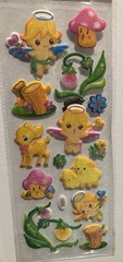 Bulk Lot 4 Kawaii Baby Animals Littlest Pet Shop Puffy Glitter Stickers Sheet