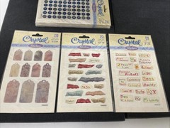 Walmart Crystal Stickers Lot of 15 Epoxy Words & Phrases NEW