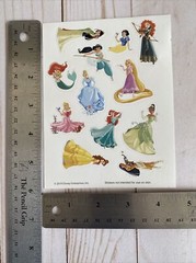 Disney Princess Stickers Belle Aurora Merida Snow White Jasmine Mulan + More New