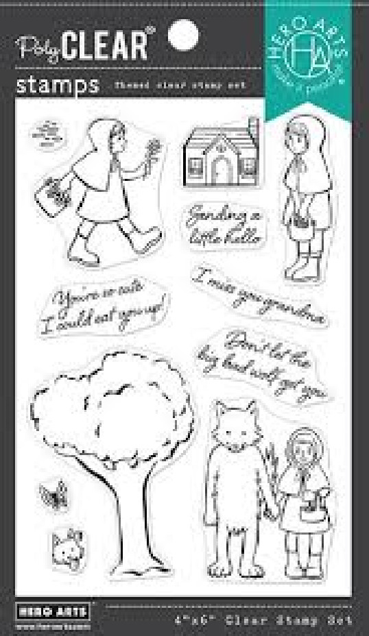 HERO ARTS – CLEAR ACRYLIC STAMPS – LITTLE RED RIDINGHOOD