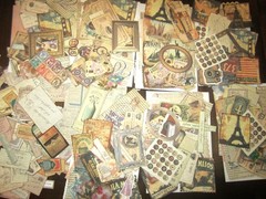 100pc Vintage Junk Journaling Supplies Theme: Post Card, Travel & Ticketing