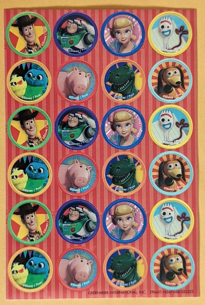 Disney, Pixar Toy Story Sticker Single Sheet