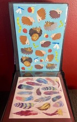 Sticker Sheets Album Lot Of 14 No Doubles Full Sheet Variety Some Rare Hard Case