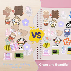 Sticker Collecting Album, Reusable A5 Size 8.3″ X 5.8″ with Plastic Spatula (Blu