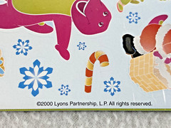 Vintage Christmas Winter Barney Stickers 2 Sheet Pack Stickety Doo Da 2000