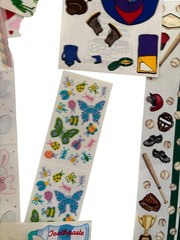 Vintage Sandy Lion Alphabet Letter Sticker Roll Animal Seasonal Sports Baby Lot