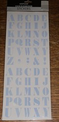 KeepSake Essentials Big Alpha Blue Alphabet Large Letters Scrapbook Stickers