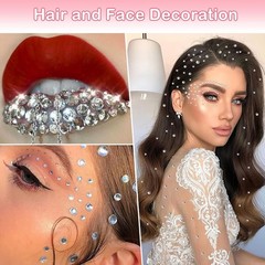 Shiny 2100pcs Rhinestone Stickers – Glamorous Decorations for Crafts & Makeup