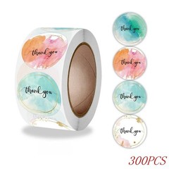 50/100/500 Pcs 1 inch Assorted Floral Thank You Stickers Round Sealing Labels