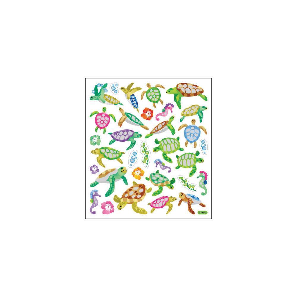 Crafts Stickers Sticker King Sea Turtles Colorful Flowers Sea Horses Glitter